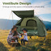 1-Person Folding Camping Tent with Sunshade and Air Mattress Mercantile Mountain