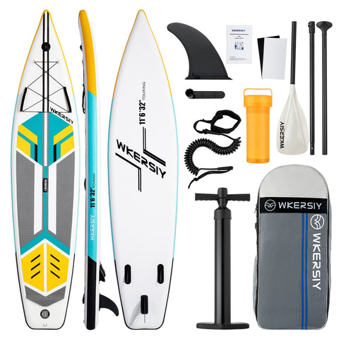 inflatable paddle board 11'6 touring Sup including sup paddle, paddleboard backpack, pump, leash Mercantile Mountain