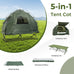 1-Person Folding Camping Tent with Sunshade and Air Mattress Mercantile Mountain
