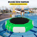 10FT Inflatable Water Trampoline with Ladder – Round Water Bouncer Mercantile Mountain