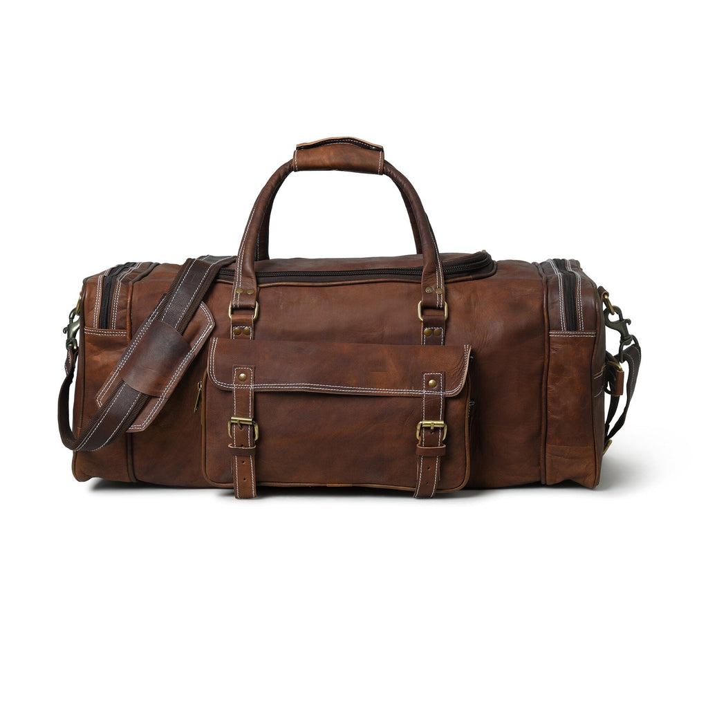 Walker Leather Weekender Bag + Free Toiletry Classy Leather Bags