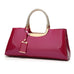 Fashionable Glossy Patent Leather Handbag for Brides Trendy Attic Store01