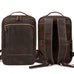 Double Zipper Main Bag Genuine Leather Large Capacity Crazy Horse Leather Outdoor Travel Leisure Backpack Social Buzz eSIMs