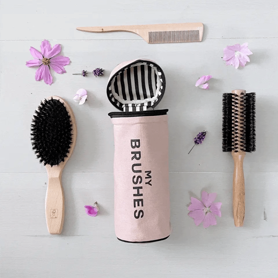 Brushes, Cylinder Case, Pink/Blush Bag-all