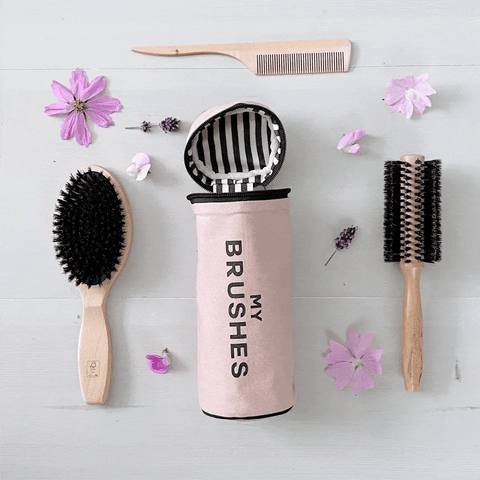 Brushes, Cylinder Case, Pink/Blush Bag-all