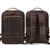 Double Zipper Main Bag Genuine Leather Large Capacity Crazy Horse Leather Outdoor Travel Leisure Backpack Social Buzz eSIMs