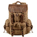 Casual Retro Drawstring Men's Oil Wax Canvas Travel Backpack Social Buzz eSIMs
