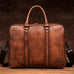 Full Grain Leather Briefcase Men's Leather Laptop Bag Shoulder Messenger Bag RockCow Leather Studio