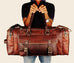BOGO: Traveler Weekender Duffle Bag + FREE Toiletry Bag Classy Leather Bags