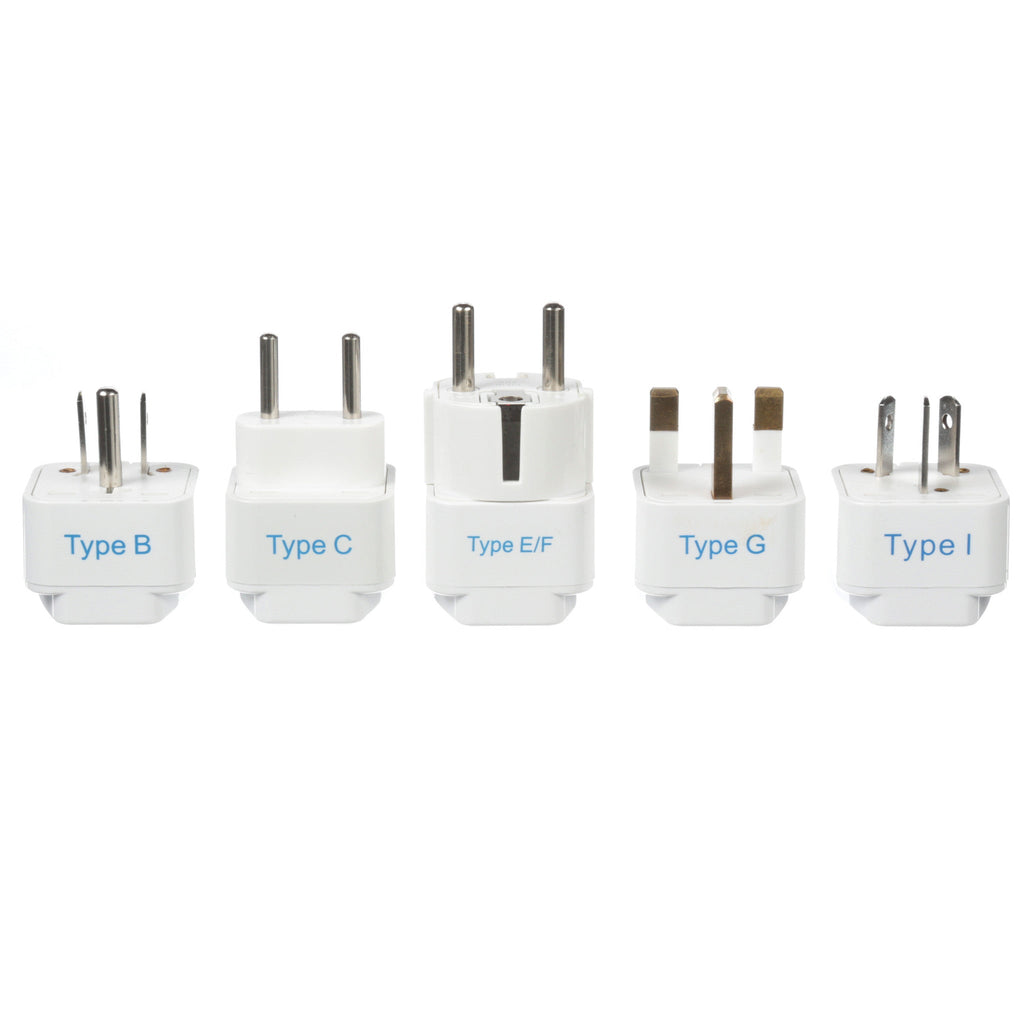 International Travel Adapter Plug Set - 5 pcs (GP-5PK) - Grounded Ceptics