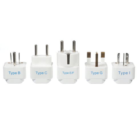 International Travel Adapter Plug Set - 5 pcs (GP-5PK) - Grounded Ceptics