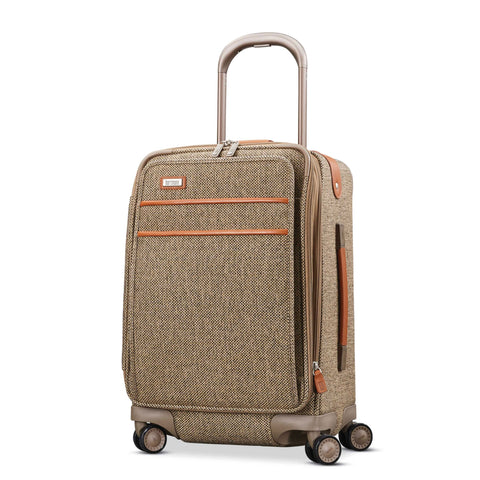 Hartmann Tweed Legend 20" Global Carry On Expandable Spinner Natural Tweed Hartmann