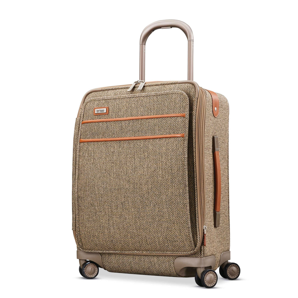 Hartmann Tweed Legend 21" Domestic Carry On Expandable Spinner Natural Tweed Hartmann