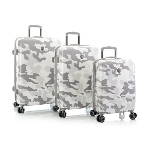 Heys White Camo 3Pc Spinner Set Heys