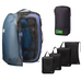 Island Hopper Travel Bundle - Backpack + Toiletry Bag + Compression Packing Cubes with YKK COR Surf