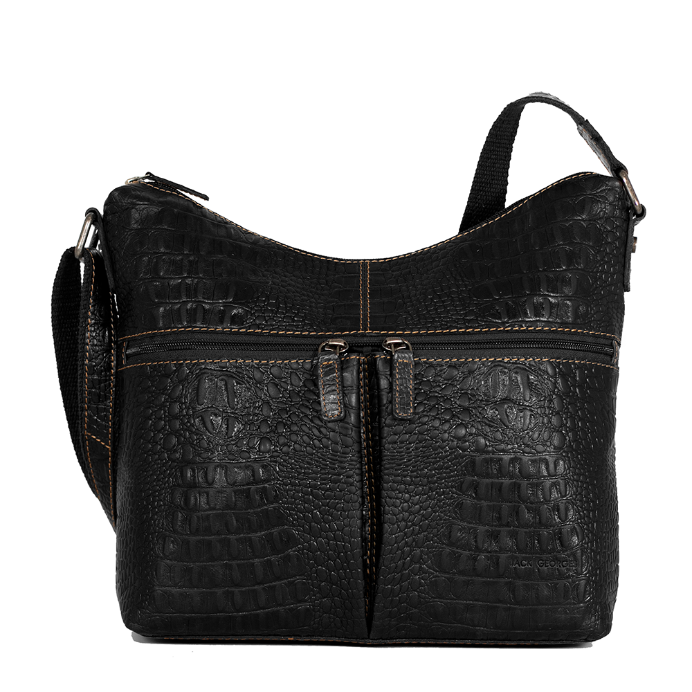 Jack Georges Hornback Croco Hobo Bag Jack Georges