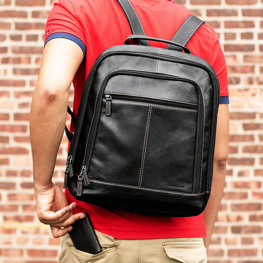 b iconic voyager laptop backpack Voyager Leather Professional Backpack