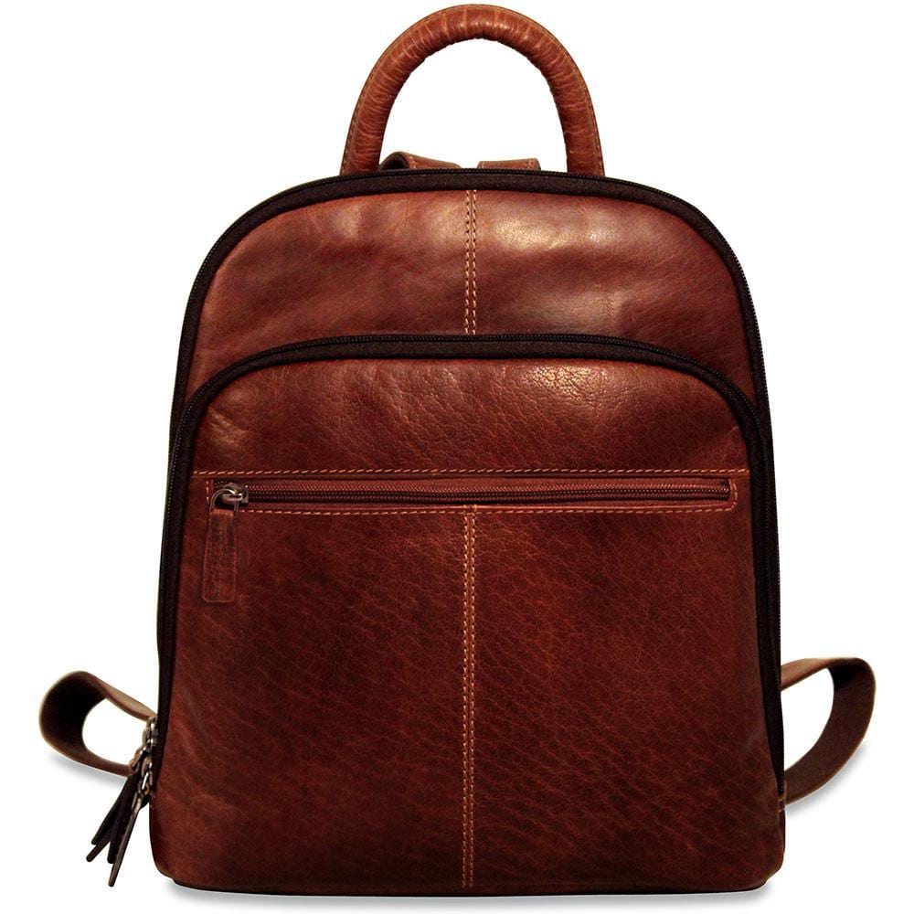 dark brown mini backpack Leather Backpack Handbag Small - Voyager #7835