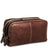 Jack Georges Voyager Leather Zip Toiletry Bag Brown - Toiletry Kit