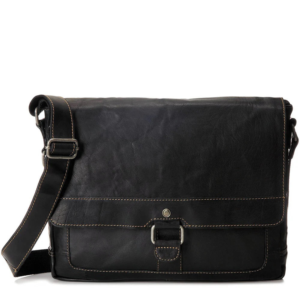 Jack Georges Voyager Messenger Bag - Black - Messenger Bag