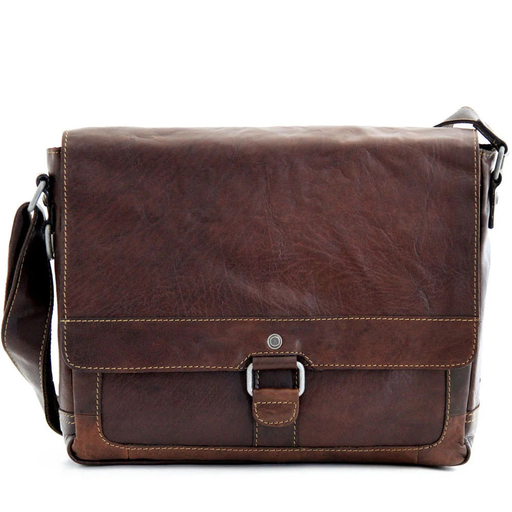 Jack Georges Voyager Messenger Bag - Brown - Messenger Bag