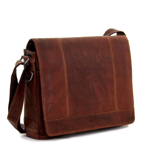 Jack Georges Voyager Super Messenger Bag Brown