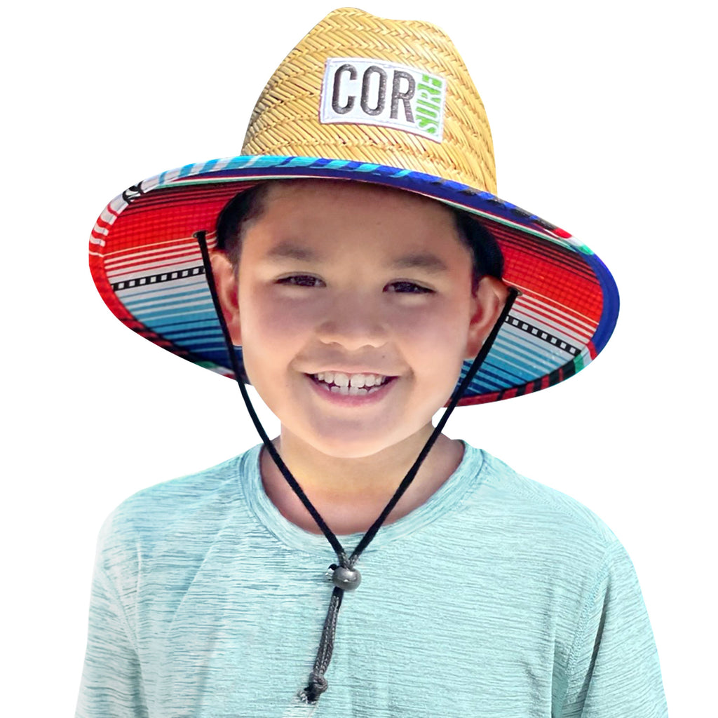 Kids Straw Hat Summer Beach Hat for Boys and Girls - Sarape COR Surf