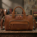 Full Grain Leather Travel Bag Handmade Leather Duffle Bag Mens Overnight Bag Weekender Bag RockCow Leather Studio