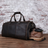 Personalized Leather Hanging Clothes Bag, Leather Duffel Bag with Shoe Pouch, Carry-on Garment Bag, Groomsmen Gift Bag RockCow Leather Studio