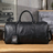 Handmade Full Grain Leather Carry-on Bag, Vintage Men's Travel Duffle & Gym Bag RockCow Leather Studio