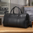 Full Grain Leather Travel Bag With Shoes Compartment Casual Leather Duffle Bag Mens Leather Overnight Bag RockCow Leather Studio