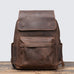 Crazy Horse Leather Men Backpack Men Full Grain Leather School Backpack Retro Travel Backpack RockCow Leather Studio