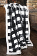 Lumberjack Plaid Plush Fur Sherpa Borrego Fleece Throw Blanket Cowhide and Conchos
