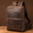 Crazy Horse Leather Backpack Men Laptop Backpack Handmade Travel Backpack MSG7635 RockCow Leather Studio
