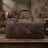 Crazy Horse Leather Duffle Bag Handmade Mens Leather Travel Bag Leather Tote Luggage Bag RockCow Leather Studio