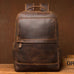 Crazy Horse Leather Backpack Men Laptop Backpack Handmade Travel Backpack MSG7635 RockCow Leather Studio