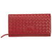 Mancini Basket Weave RFID Secure Clutch Wallet Mancini