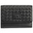 Mancini Basket Weave RFID Secure Medium Clutch Wallet Mancini