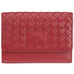 Mancini Basket Weave RFID Secure Medium Clutch Wallet Mancini