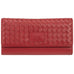 Mancini Basket Weave RFID Secure Quadruple Fold Wallet Mancini