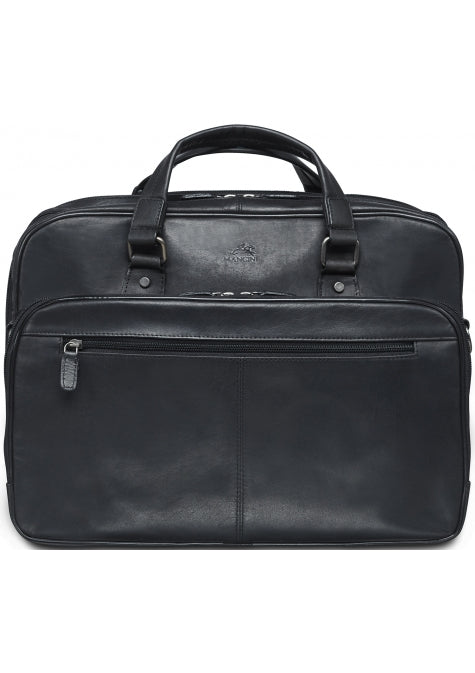 Mancini Buffalo Expandable Double Compartment Briefcase for 15.6'' Laptop / Tablet Mancini