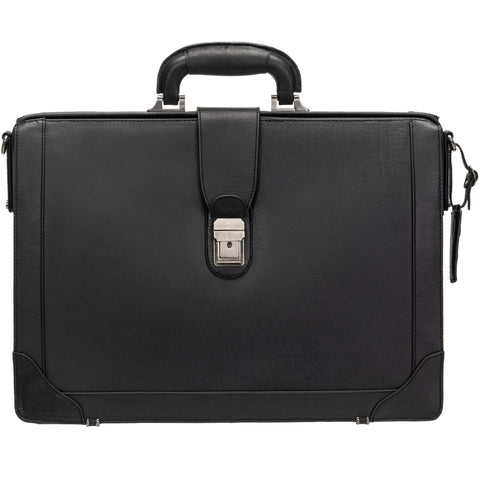 Mancini Buffalo Luxurious Litigator Briefcase Pocket for 17.3” Laptop Mancini