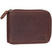 Mancini Buffalo RFID Secure Zippered Billfold with Removable Passcase Mancini