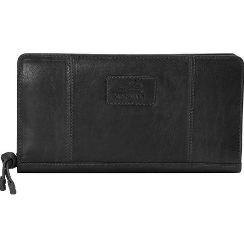 Mancini Casablanca Ladies' RFID Zippered Clutch Wallet Mancini