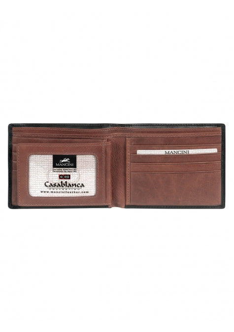 Mancini Casablanca Men’s Billfold with Removable Passcase Mancini