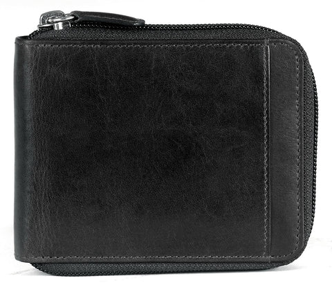 Mancini Casablanca Men’s Zippered Wallet with Removable Passcase Mancini