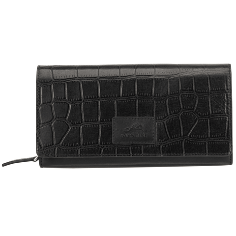 Mancini Croco RFID Secure Clutch Wallet Mancini