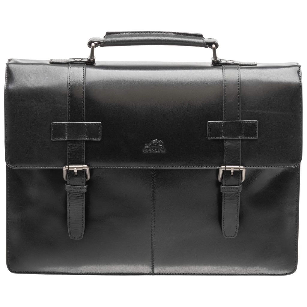 Mancini Double Compartment Briefcase for 15.6” Laptop / Tablet Mancini