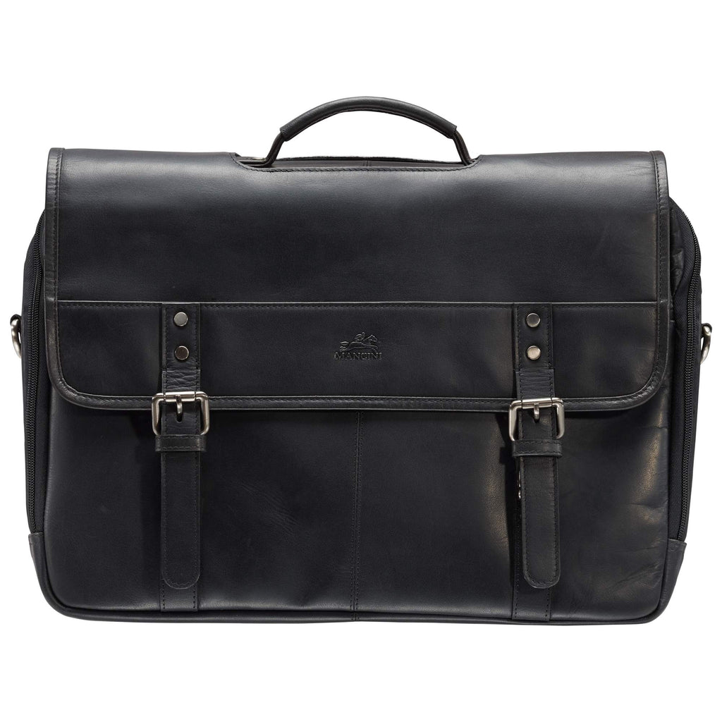 Mancini Double Compartment Briefcase for Laptop and Tablet Mancini