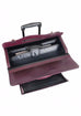 Mancini Leather Goods Deluxe Wheeled Catalog Case Burgundy